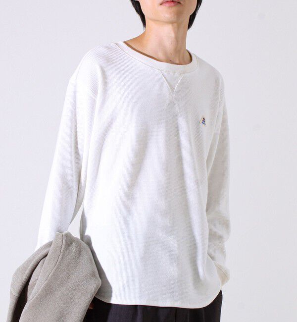 GLOSTER「【レイヤードに最適】【GEVACO】ワッフル素材ロングスリーブTシャツ」|Tシャツ・カットソー|アイボリー