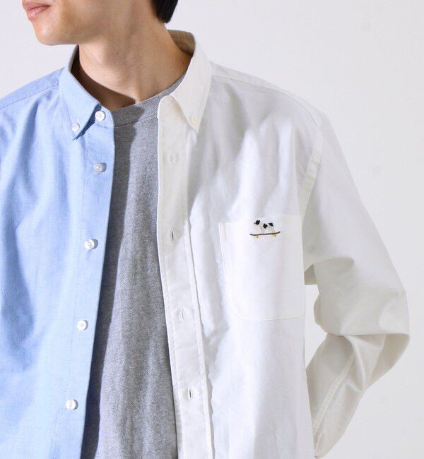 GLOSTER「【定番&times;遊び心】フレブル刺繍BDシャツ 無地/クレイジーパターン」|シャツ・ブラウス|