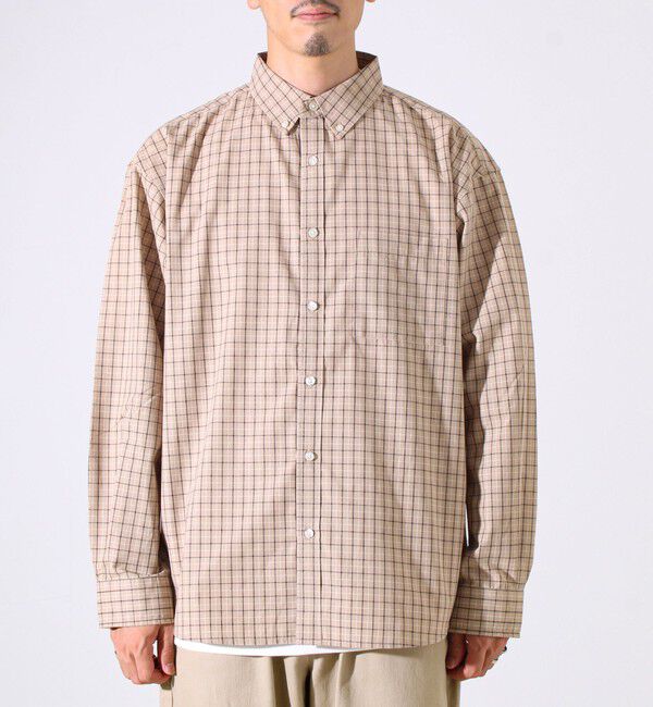 GLOSTER「【シャツ＋Tシャツの2点セット】TC平織 小柄チェックアンサンブル」|シャツ・ブラウス|