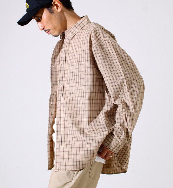 GLOSTER「【シャツ＋Tシャツの2点セット】TC平織 小柄チェックアンサンブル」|シャツ・ブラウス|