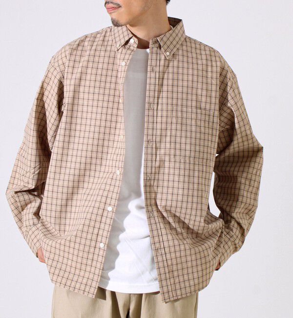 GLOSTER「【シャツ＋Tシャツの2点セット】TC平織 小柄チェックアンサンブル」|シャツ・ブラウス|