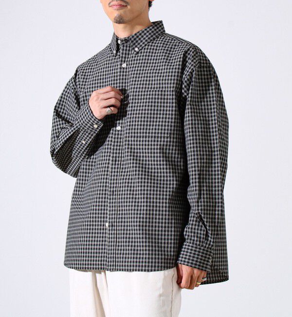 GLOSTER「【シャツ＋Tシャツの2点セット】TC平織 小柄チェックアンサンブル」|シャツ・ブラウス|