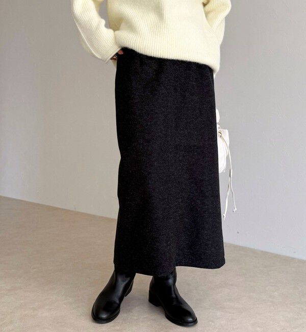 fredy emue「ソフトニットメルトンスカート」|スカート|チャコールグレー