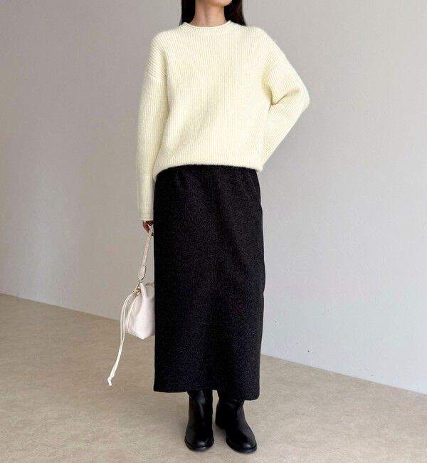 fredy emue「ソフトニットメルトンスカート」|スカート|