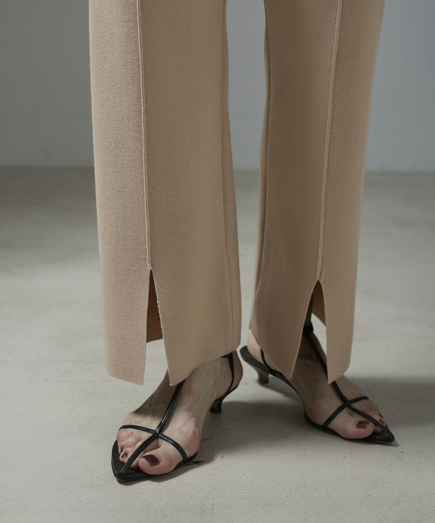 SALON adam et rope'「スウェットライクストレートイージーニットパンツ【セットアップ対応・洗える】」|その他|