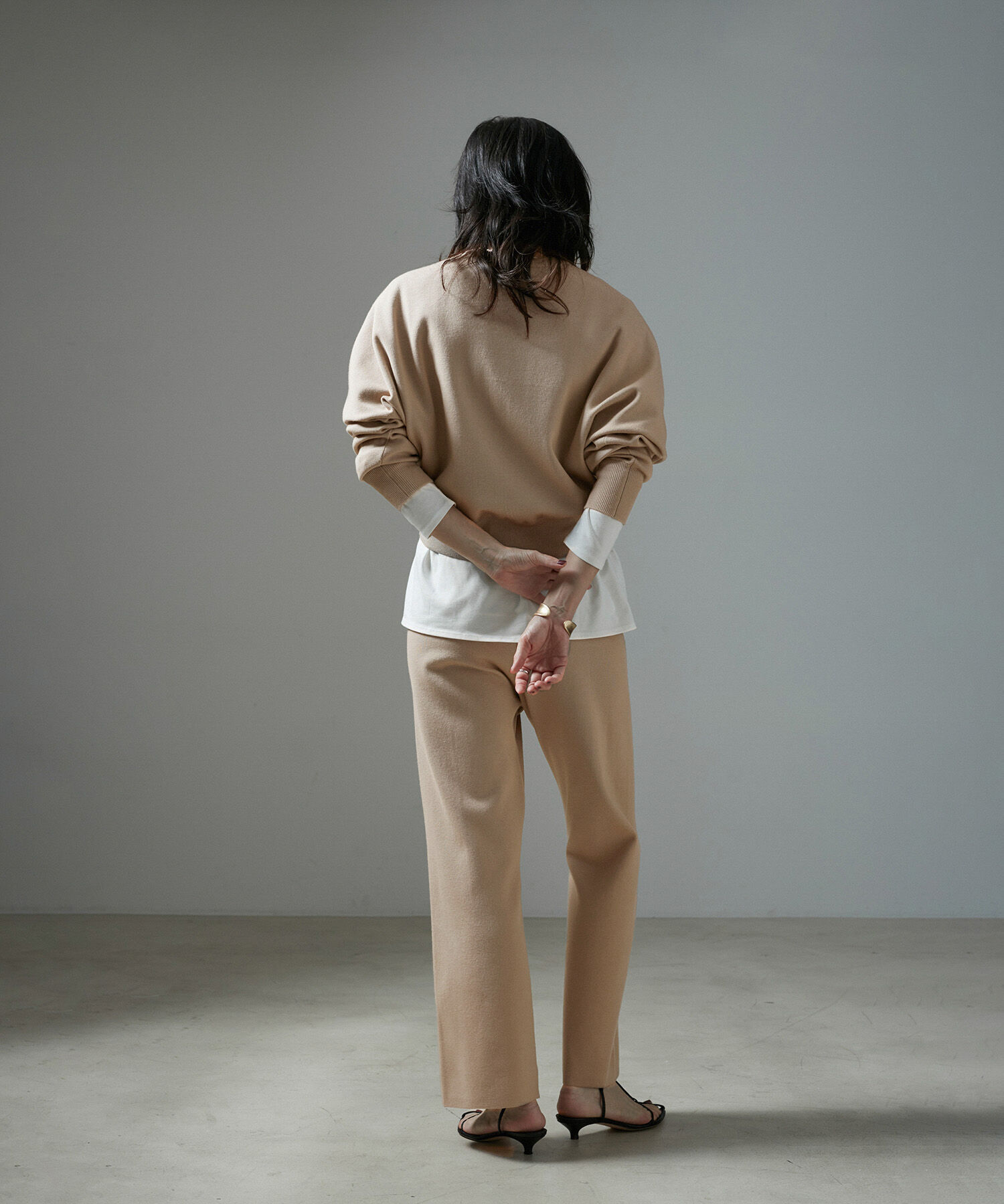 SALON adam et rope'「スウェットライクストレートイージーニットパンツ【セットアップ対応・洗える】」|その他|