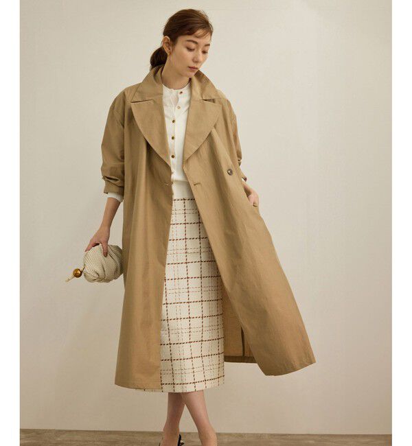 ROPE「【軽量】コットンポプリン スプリングコート」|トレンチコート|