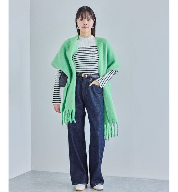 VIS「【新色追加】リブニットプチハイネックプルオーバー【低身長向けサイズ有】」|ニット・セーター|