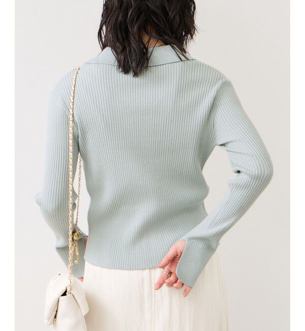 VIS「レースアップリブニット」|ニット・セーター|