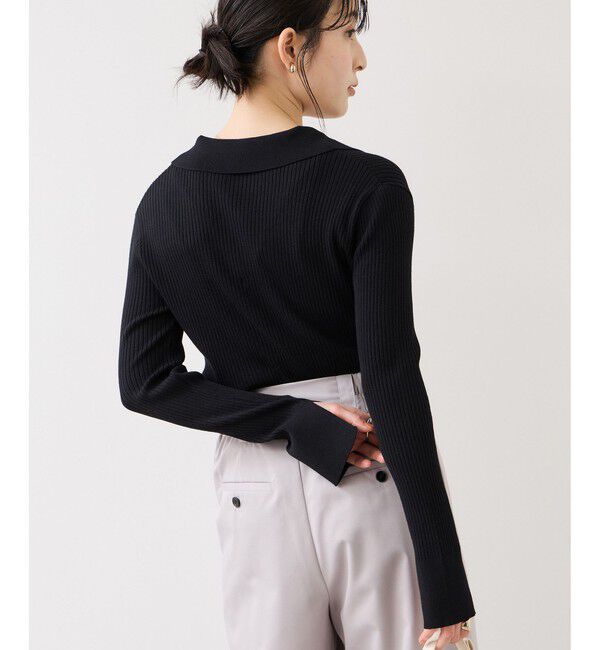 VIS「レースアップリブニット」|ニット・セーター|