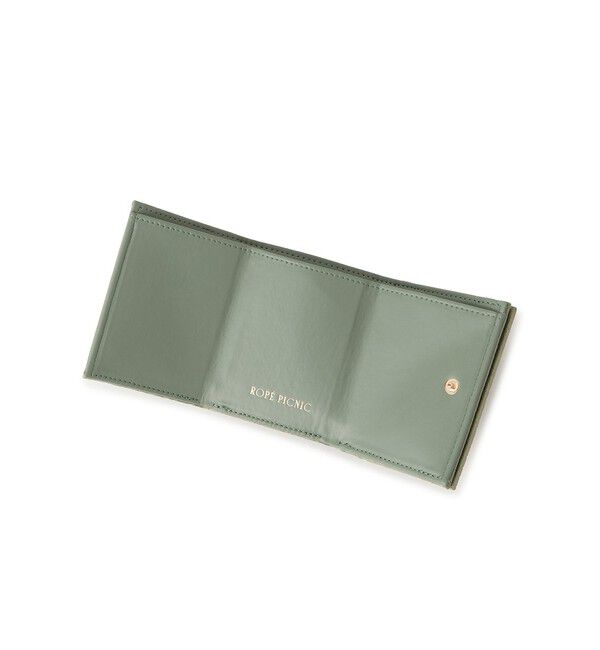 ROPE PICNIC PASSAGE「型押しレザーライク三つ折りウォレット」|財布|