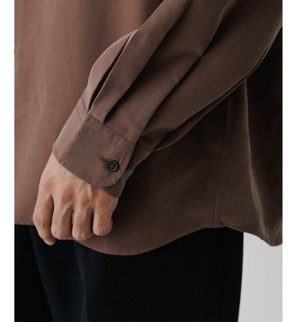 ADAM ET ROPE'「スエードタッチ レーヨン レギュラーカラーシャツ」|シャツ・ブラウス|