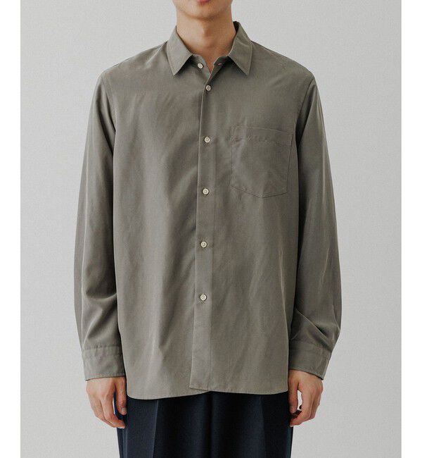 ADAM ET ROPE'「スエードタッチ レーヨン レギュラーカラーシャツ」|シャツ・ブラウス|