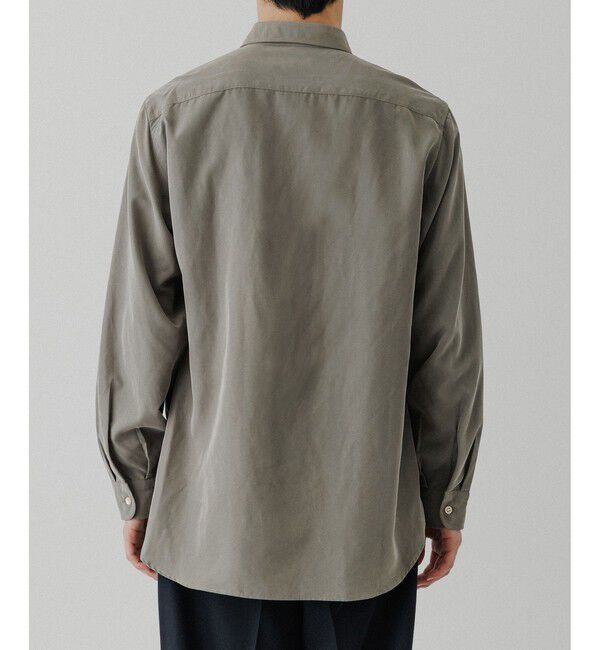 ADAM ET ROPE'「スエードタッチ レーヨン レギュラーカラーシャツ」|シャツ・ブラウス|