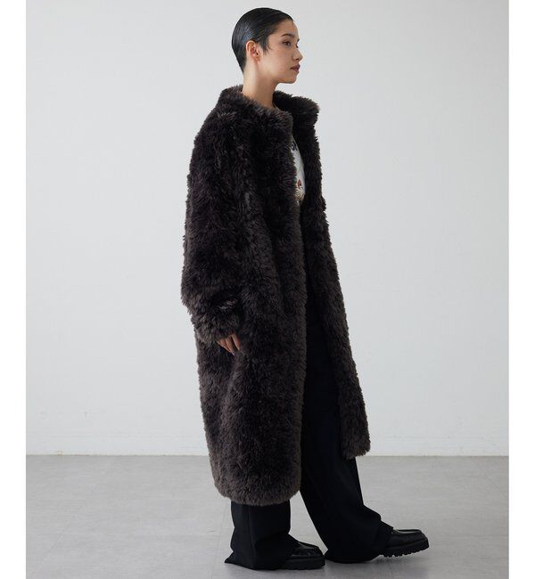  「【THE PAUSE】フェイクファーロングコート」|その他|