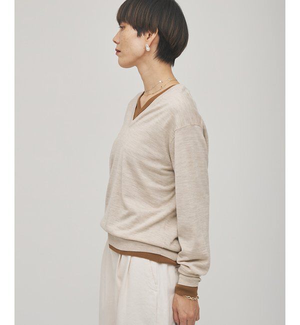 GEMINI「【GEMINI】ハイゲージVネックニットプルオーバー」|ニット・セーター|