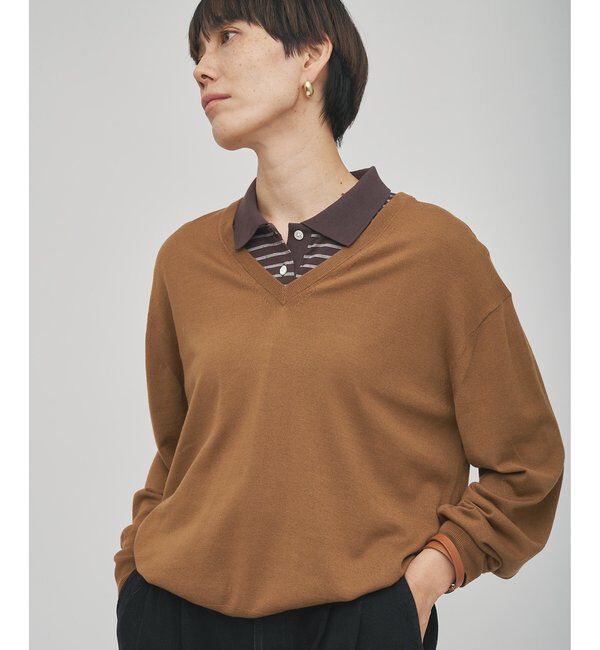 GEMINI「【GEMINI】ハイゲージVネックニットプルオーバー」|ニット・セーター|