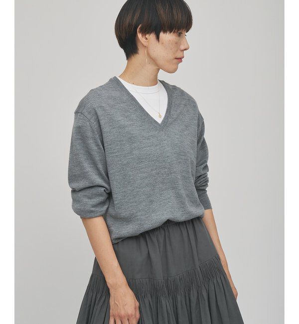 GEMINI「【GEMINI】ハイゲージVネックニットプルオーバー」|ニット・セーター|