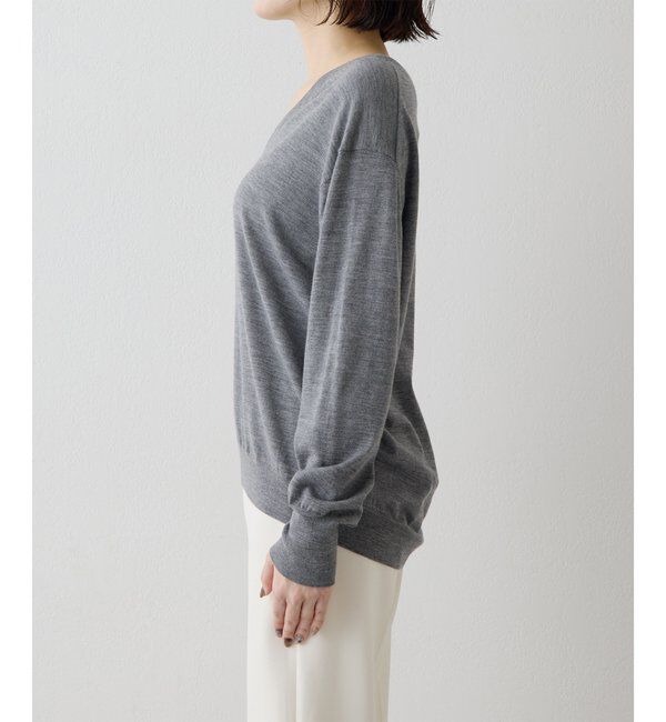 GEMINI「【GEMINI】ハイゲージVネックニットプルオーバー」|ニット・セーター|