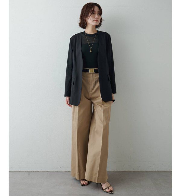  「シアーノーカラージャケット」|テーラードジャケット|