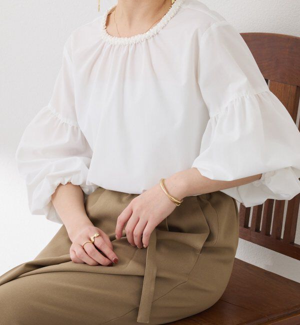  「スパンコールブラウス」|シャツ・ブラウス|オフホワイト