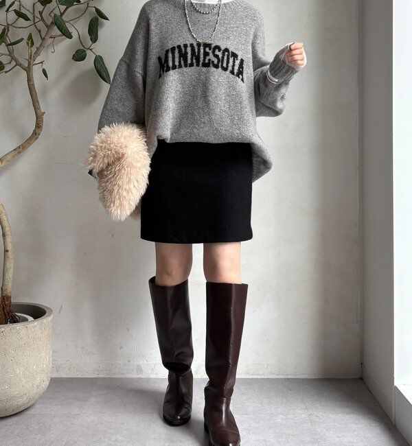  「ブークレーウールミニスカート」|スカート|