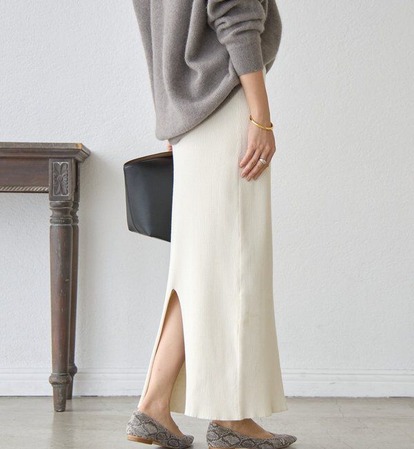  「【マイナス3kg/レビュー高評価☆】リブタイトスカート」|スカート|