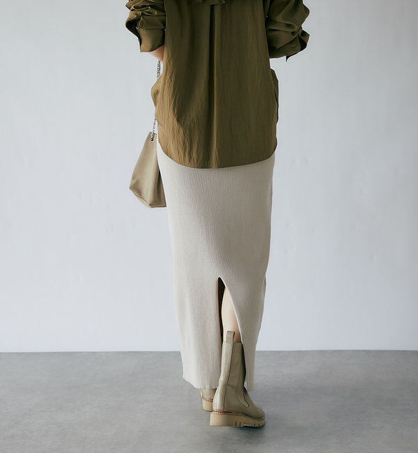  「【マイナス3kg/レビュー高評価☆】リブタイトスカート」|スカート|