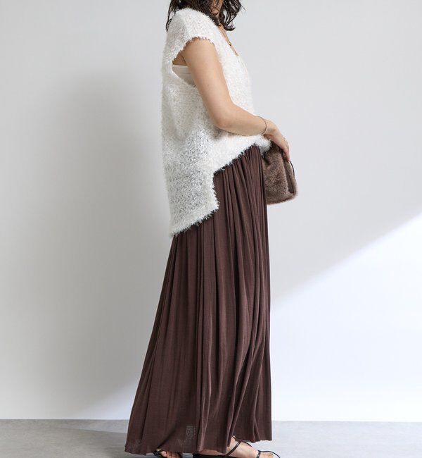  「【上品な印象に】シアーフライスギャザースカート」|スカート|