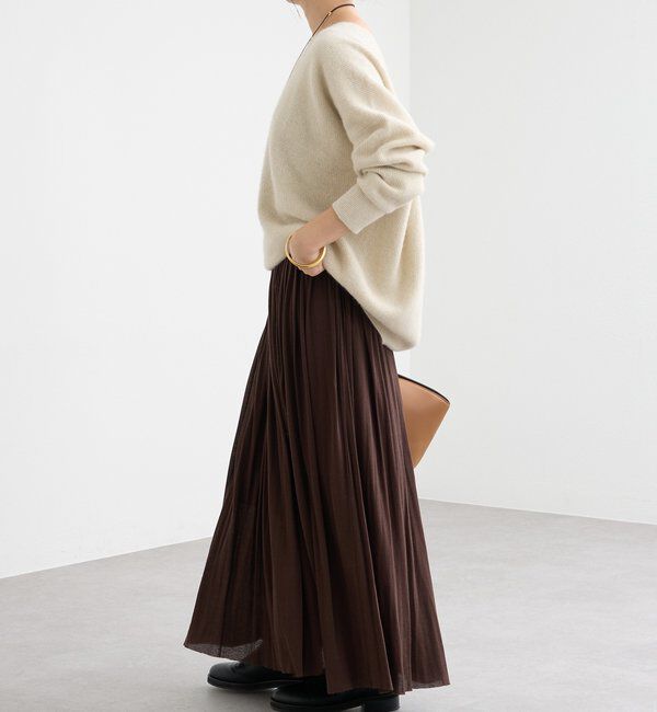  「【上品な印象に】シアーフライスギャザースカート」|スカート|