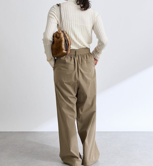  「【こなれ感抜群】ベルテッドワイドパンツ」|チノ|