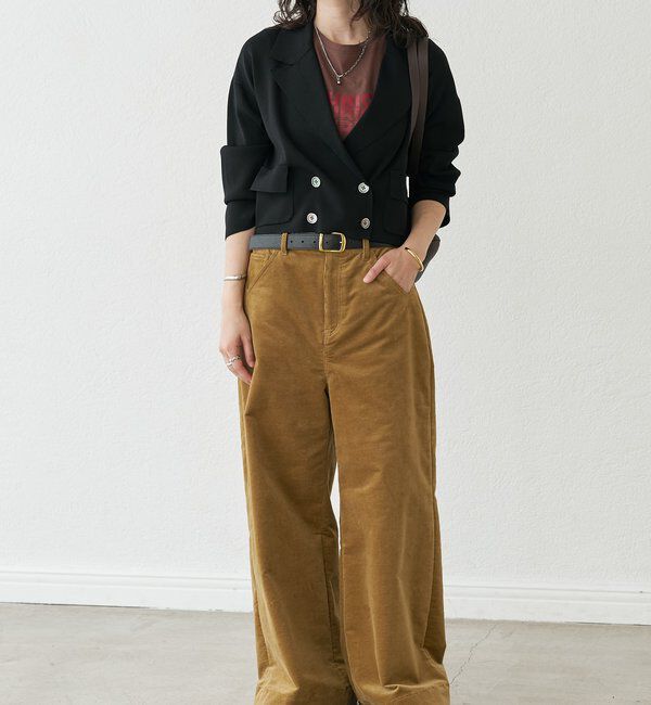  「【季節の変わり目に/接触冷感】ショートニットジャケット」|テーラードジャケット|