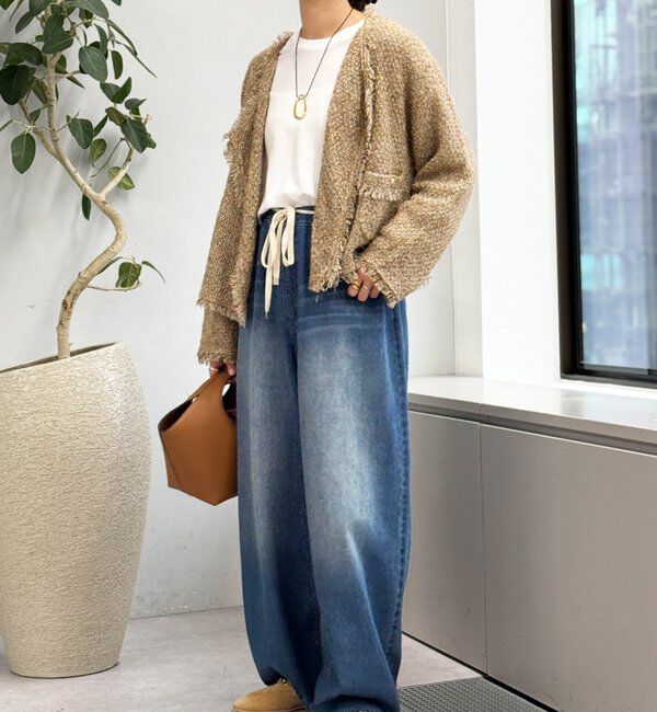  「【品のある着こなしに】リンクスツイードカーデ」|カーディガン|