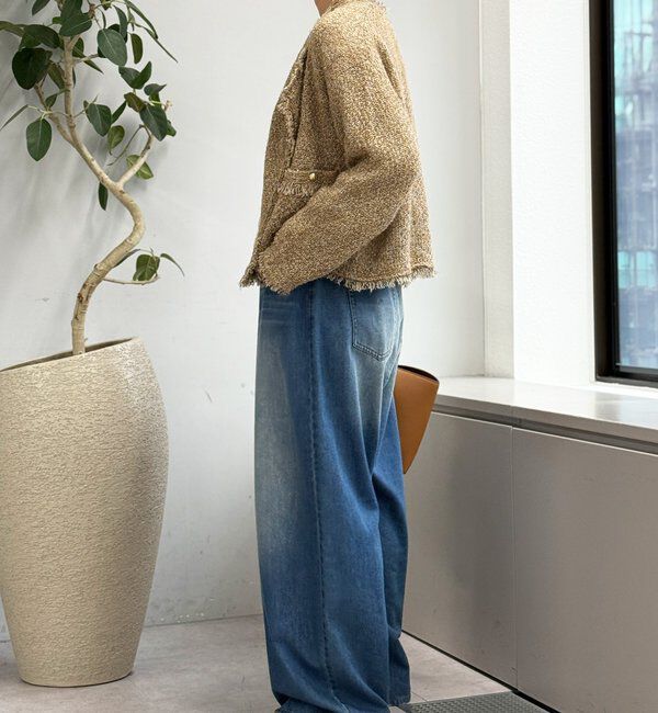  「【品のある着こなしに】リンクスツイードカーデ」|カーディガン|