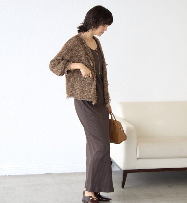  「【品のある着こなしに】リンクスツイードカーデ」|カーディガン|