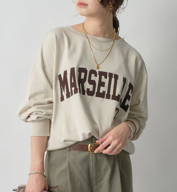  「【大人のロゴスウェット】MARSEILLE ロゴスエット」|Tシャツ・カットソー|エクリュ