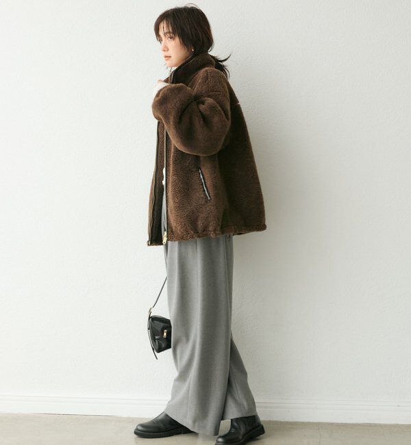  「【リバイバル/暖かみのある素材感】テディボアZIPコート」|その他|