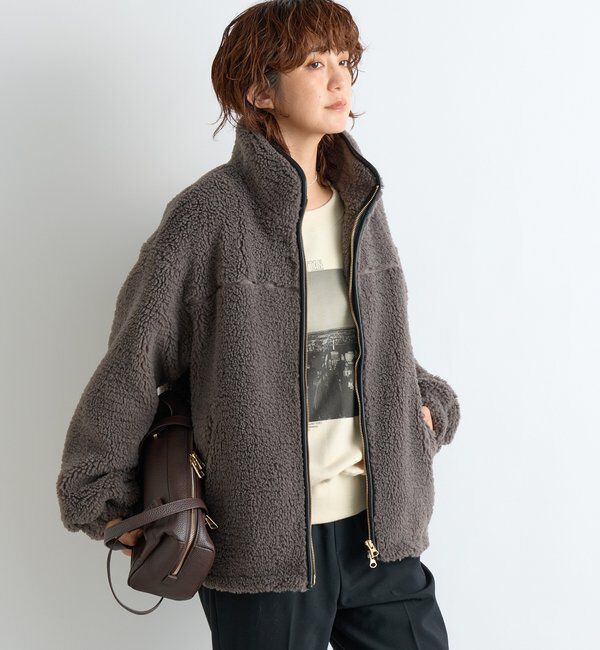 「【リバイバル/暖かみのある素材感】テディボアZIPコート」|その他|