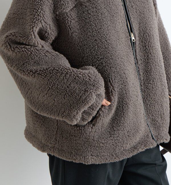  「【リバイバル/暖かみのある素材感】テディボアZIPコート」|その他|