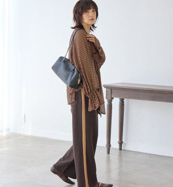  「【上品に華やぐ】フォイルドットボウタイブラウス」|シャツ・ブラウス|