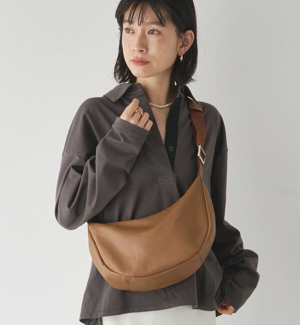  「ソフトレザーラウンドショルダーバッグ」|ショルダー・メッセンジャー|