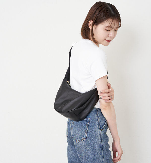  「ソフトレザーラウンドショルダーバッグ」|ショルダー・メッセンジャー|