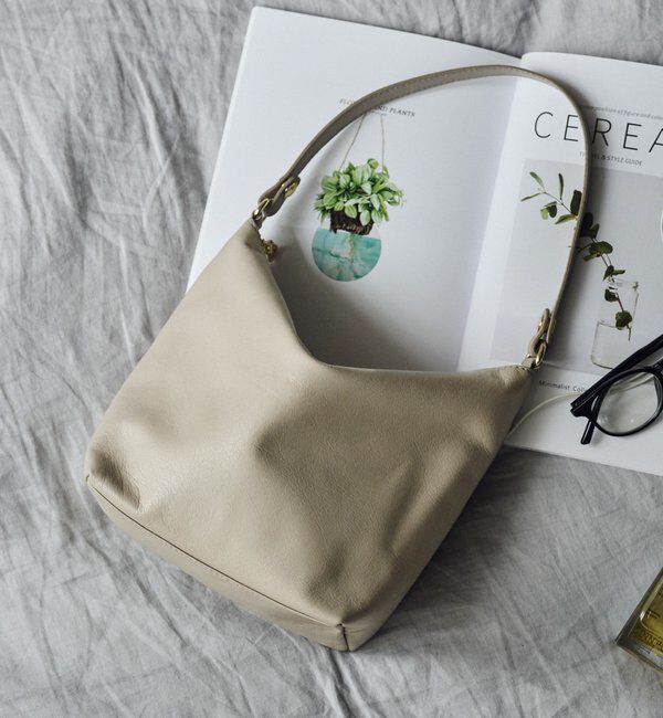  「ソフトレザーシンプルショルダーバッグ 」|ショルダー・メッセンジャー|グレーその他2