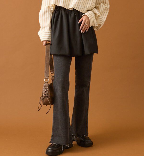  「スリットフレアデニム」|デニム|