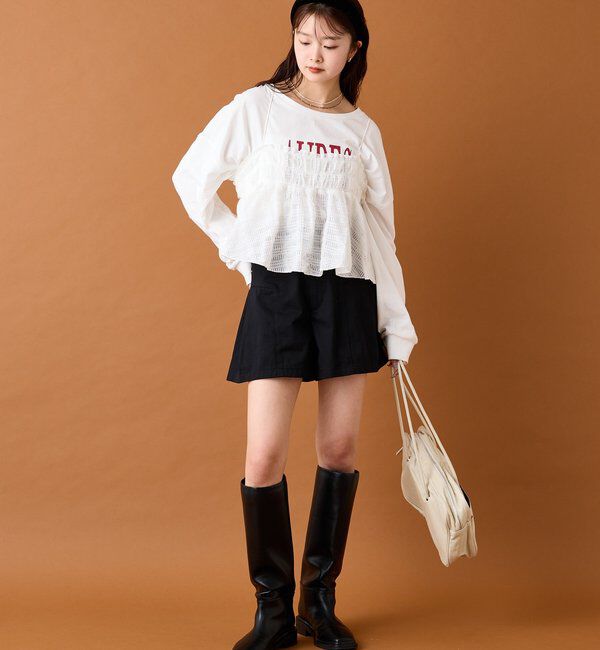  「【4色展開/レイヤードスタイル】チュールチェックビスチェ」|シャツ・ブラウス|