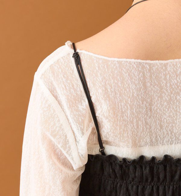  「【4色展開/レイヤードスタイル】チュールチェックビスチェ」|シャツ・ブラウス|