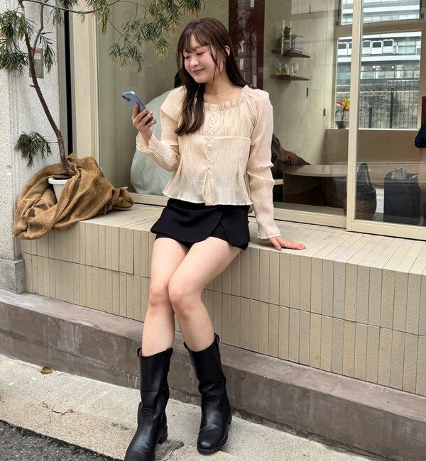  「【@__misa__03企画】シャーリングブラウス」|シャツ・ブラウス|