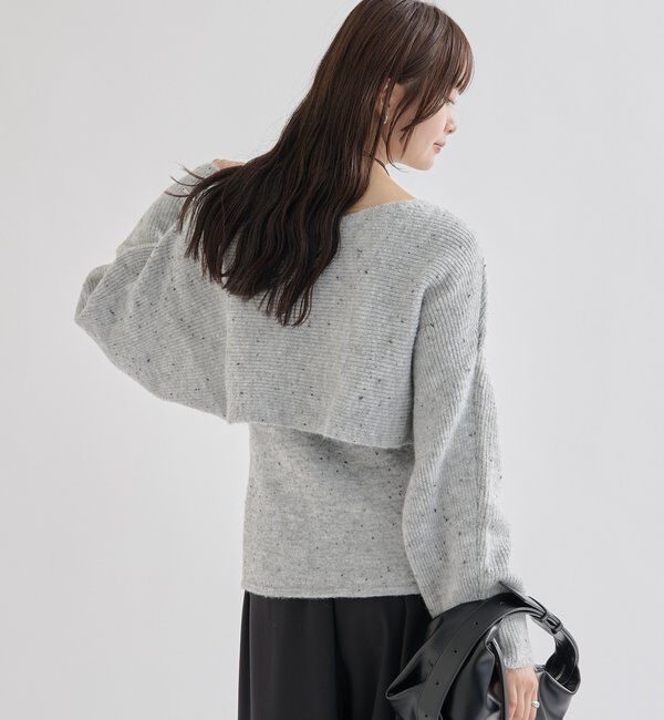  「クロスニットスリットキャミSET」|ニット・セーター|