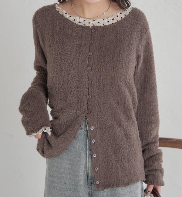  「シャギーリブカーディガン」|Tシャツ・カットソー|