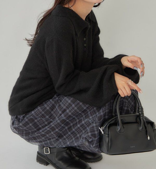  「襟付きロングスリーブニット」|ニット・セーター|